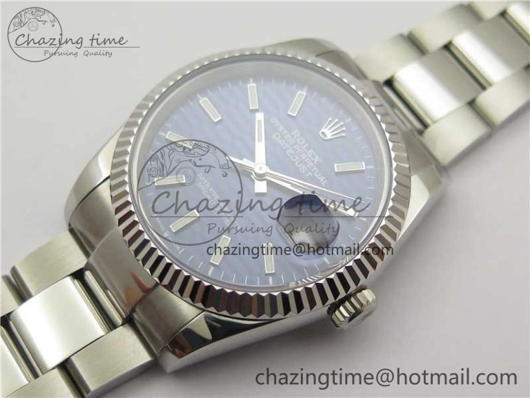 Minimalist DateJust 36 SS 126200 BP Maker 1:1 Best Edition Fluted Bezel Blue Dial on Oyster Bracelet 2538