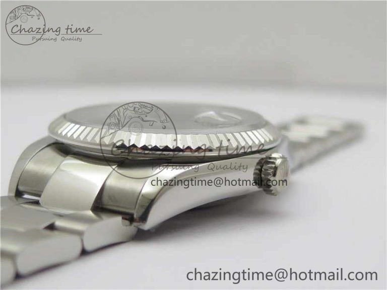 DateJust 36 SS 126200 BP Maker 1:1 Best Edition Fluted Bezel Gray Roman Dial on Oyster Bracelet Timeless 2536