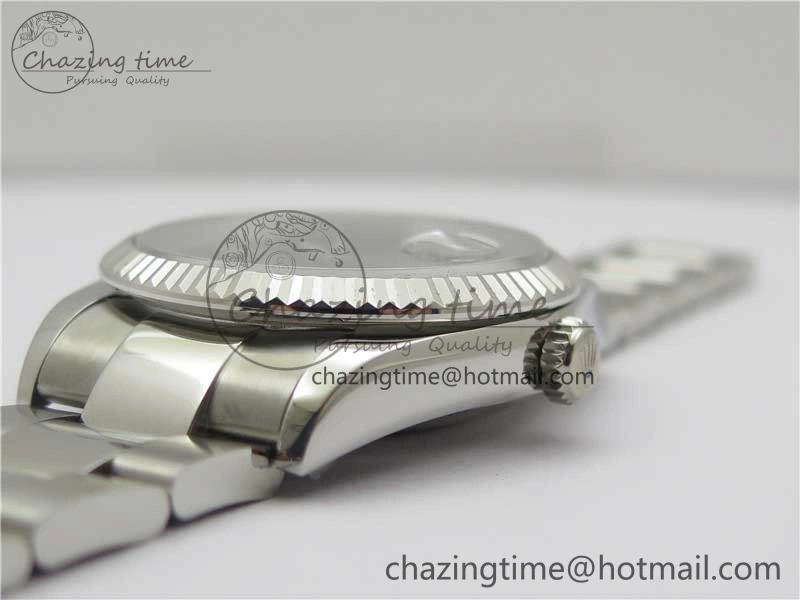 DateJust 36 SS 126200 BP Maker 1:1 Best Edition Fluted Bezel Gray Roman Dial on Oyster Bracelet Timeless 2536