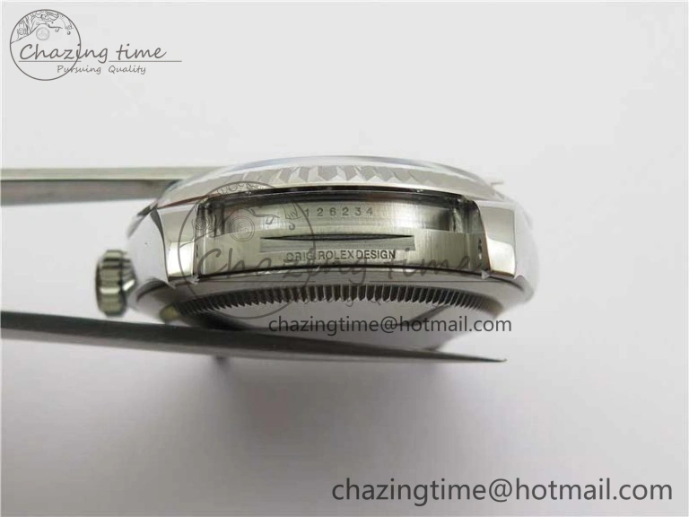 DateJust 36 SS 126200 BP Maker 1:1 Best Edition Fluted Bezel Gray Roman Dial on Oyster Bracelet Timeless 2536
