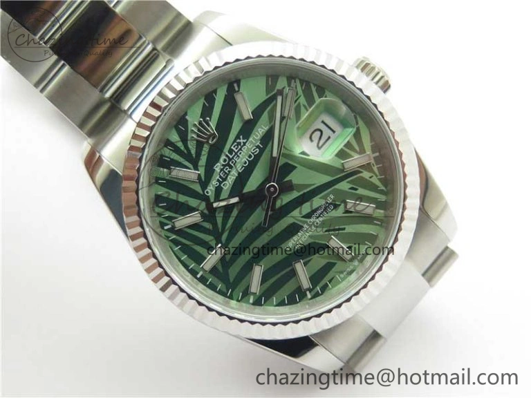 DateJust 36 SS 126200 BP Maker 1:1 Best Edition Fluted Bezel New Green Dial on Oyster Bracelet Versatile 2533