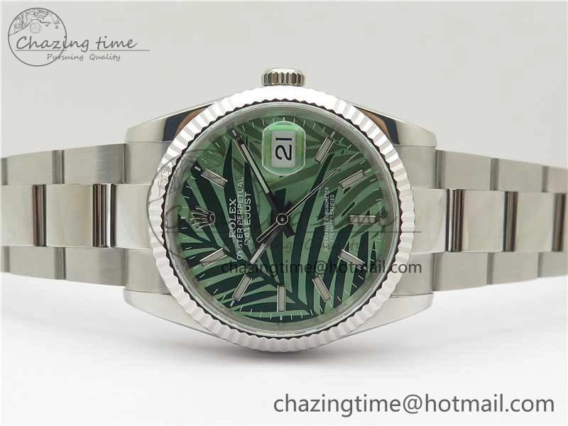 DateJust 36 SS 126200 BP Maker 1:1 Best Edition Fluted Bezel New Green Dial on Oyster Bracelet Versatile 2533