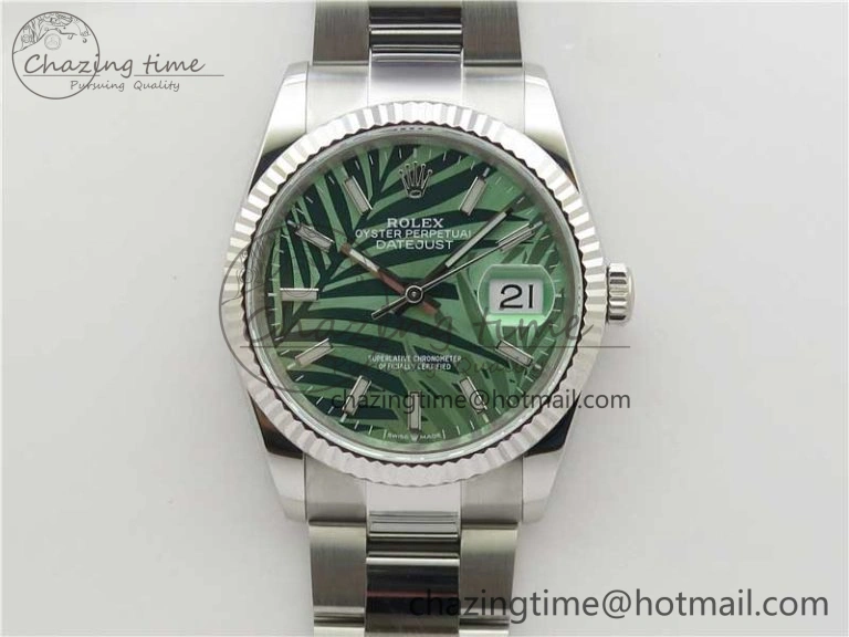 DateJust 36 SS 126200 BP Maker 1:1 Best Edition Fluted Bezel New Green Dial on Oyster Bracelet Versatile 2533
