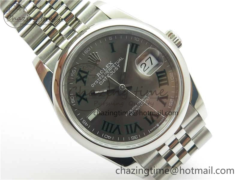 Vibrant DateJust 36 SS 126200 BP Maker 1:1 Best Edition Gray Roman Dial on Jubilee Bracelet 2530