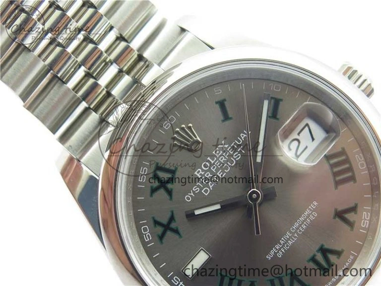 Vibrant DateJust 36 SS 126200 BP Maker 1:1 Best Edition Gray Roman Dial on Jubilee Bracelet 2530