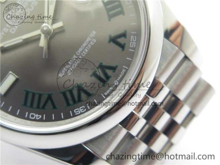 Vibrant DateJust 36 SS 126200 BP Maker 1:1 Best Edition Gray Roman Dial on Jubilee Bracelet 2530