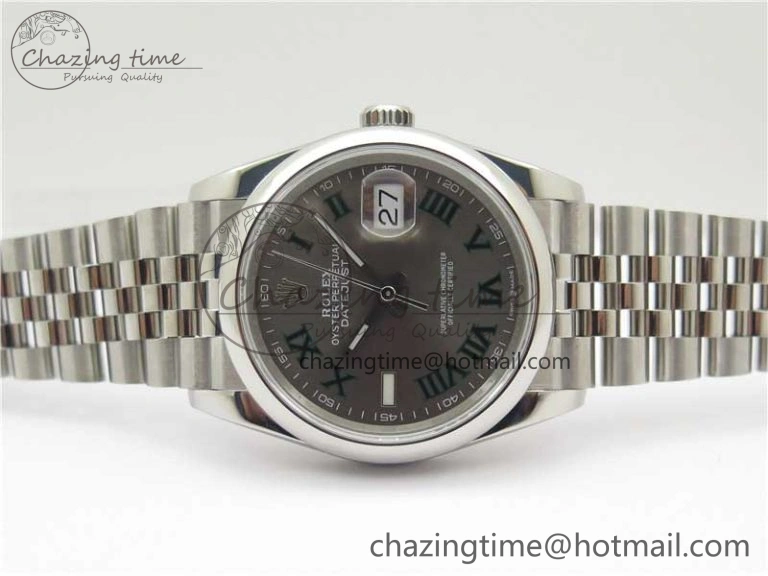Vibrant DateJust 36 SS 126200 BP Maker 1:1 Best Edition Gray Roman Dial on Jubilee Bracelet 2530
