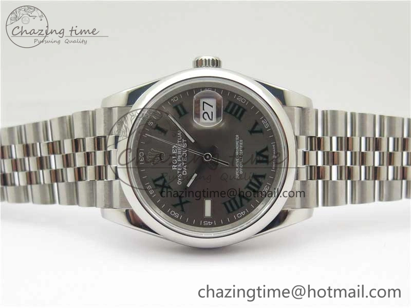 Vibrant DateJust 36 SS 126200 BP Maker 1:1 Best Edition Gray Roman Dial on Jubilee Bracelet 2530