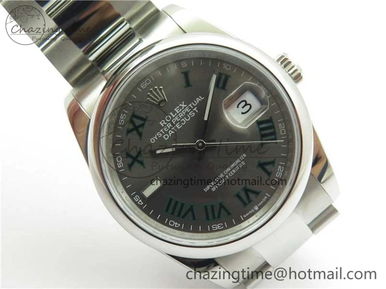 Classic DateJust 36 SS 126200 BP Maker 1:1 Best Edition Gray Roman Dial on Oyster Bracelet 2539