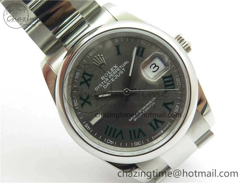 Classic DateJust 36 SS 126200 BP Maker 1:1 Best Edition Gray Roman Dial on Oyster Bracelet 2539