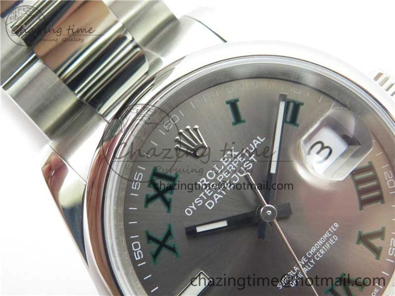 Classic DateJust 36 SS 126200 BP Maker 1:1 Best Edition Gray Roman Dial on Oyster Bracelet 2539