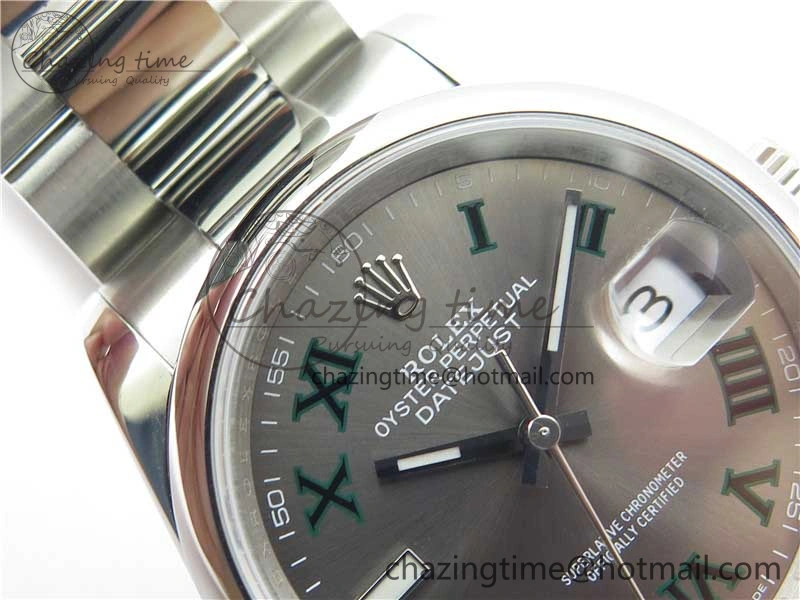 Classic DateJust 36 SS 126200 BP Maker 1:1 Best Edition Gray Roman Dial on Oyster Bracelet 2539