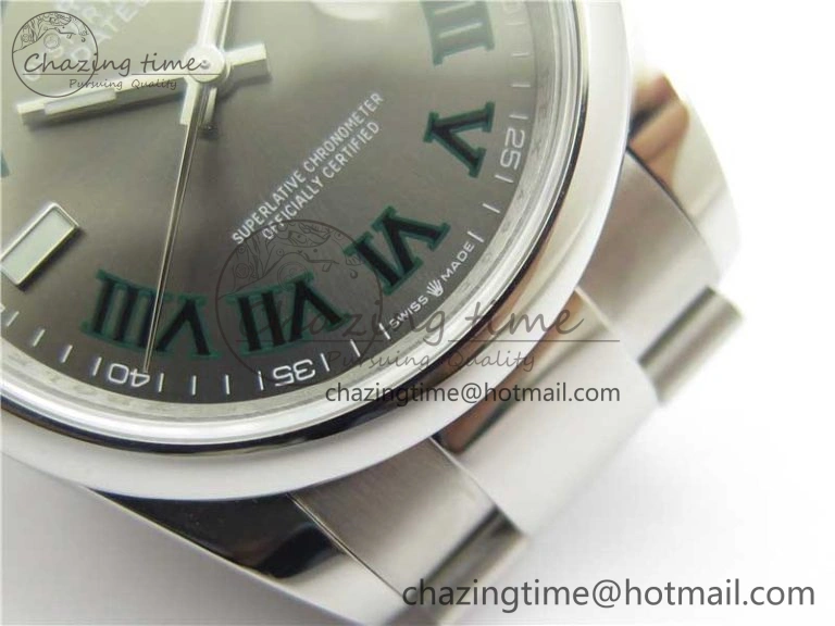 Classic DateJust 36 SS 126200 BP Maker 1:1 Best Edition Gray Roman Dial on Oyster Bracelet 2539