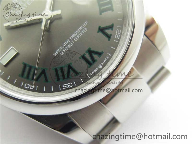 Classic DateJust 36 SS 126200 BP Maker 1:1 Best Edition Gray Roman Dial on Oyster Bracelet 2539
