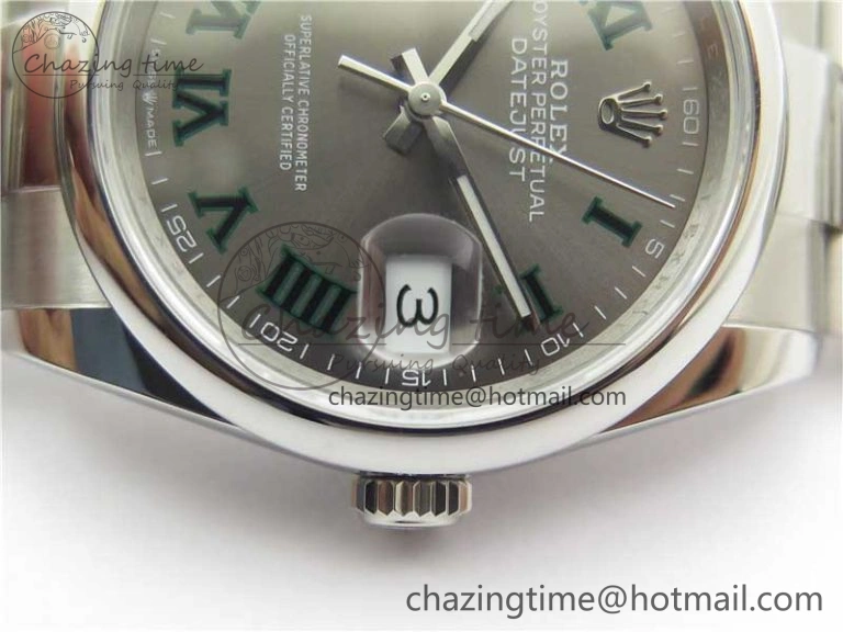 Classic DateJust 36 SS 126200 BP Maker 1:1 Best Edition Gray Roman Dial on Oyster Bracelet 2539