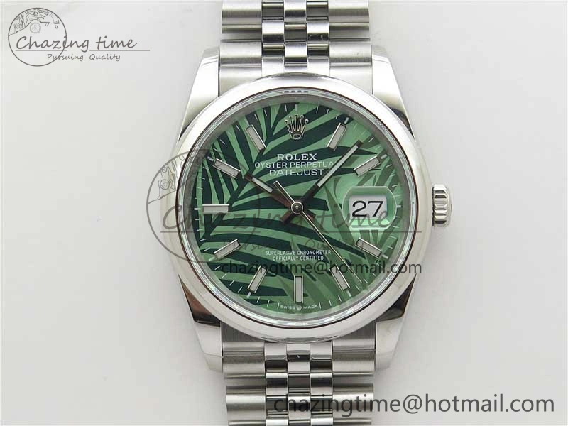 Lightweight DateJust 36 SS 126200 BP Maker 1:1 Best Edition New Green Dial on Jubilee Bracelet 2528
