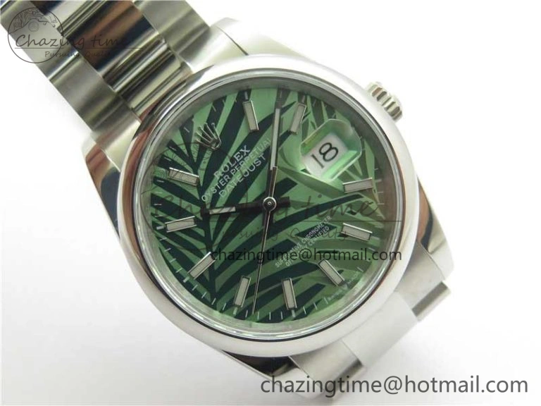 Minimalist DateJust 36 SS 126200 BP Maker 1:1 Best Edition New Green Dial on Oyster Bracelet 2535