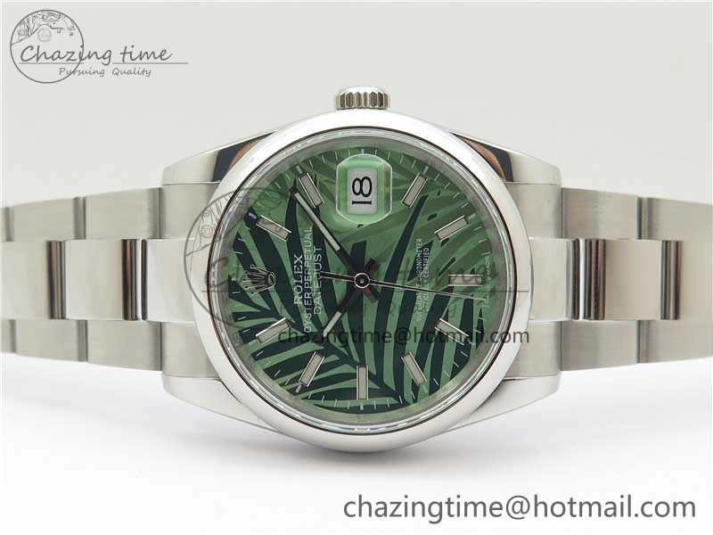 Minimalist DateJust 36 SS 126200 BP Maker 1:1 Best Edition New Green Dial on Oyster Bracelet 2535
