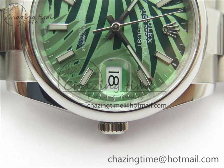 Minimalist DateJust 36 SS 126200 BP Maker 1:1 Best Edition New Green Dial on Oyster Bracelet 2535