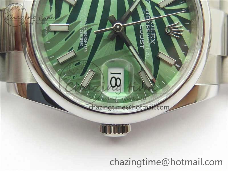 Minimalist DateJust 36 SS 126200 BP Maker 1:1 Best Edition New Green Dial on Oyster Bracelet 2535