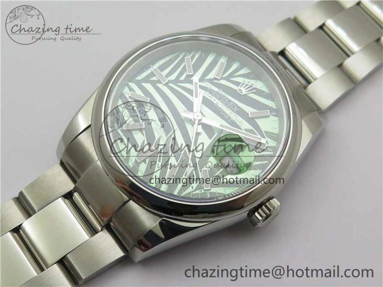 Minimalist DateJust 36 SS 126200 BP Maker 1:1 Best Edition New Green Dial on Oyster Bracelet 2535