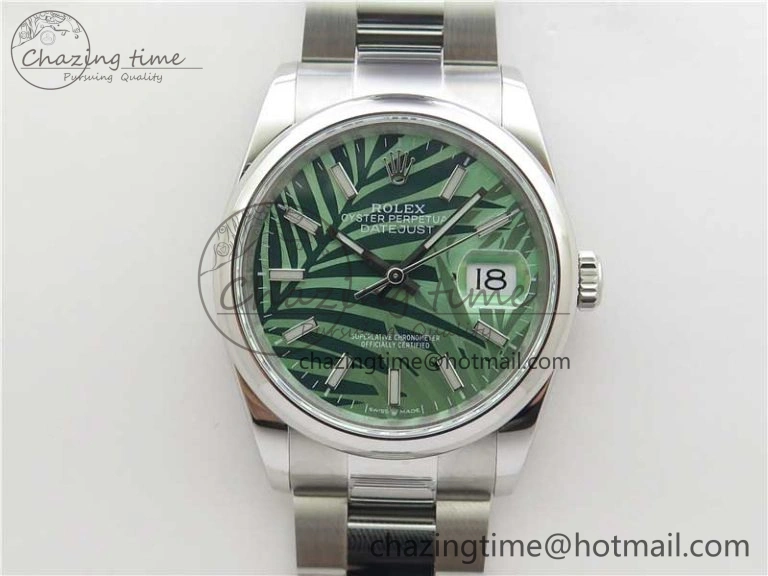 Minimalist DateJust 36 SS 126200 BP Maker 1:1 Best Edition New Green Dial on Oyster Bracelet 2535