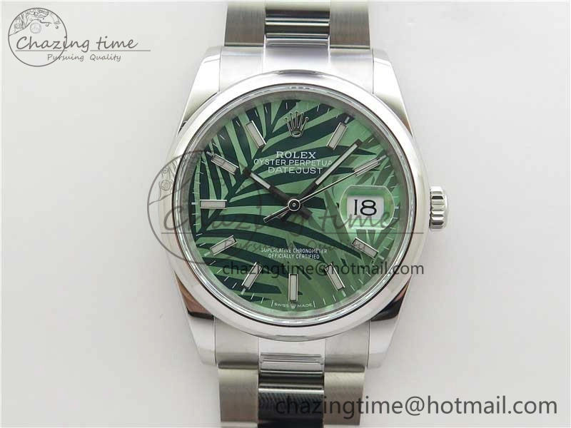 Minimalist DateJust 36 SS 126200 BP Maker 1:1 Best Edition New Green Dial on Oyster Bracelet 2535