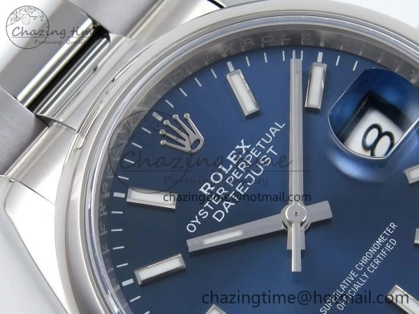 ZipUp DateJust 36 SS 126200 VSF 1:1 Best Edition 904L Steel Blue Dial on Oyster Bracelet VS 1676