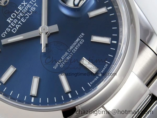 ZipUp DateJust 36 SS 126200 VSF 1:1 Best Edition 904L Steel Blue Dial on Oyster Bracelet VS 1676