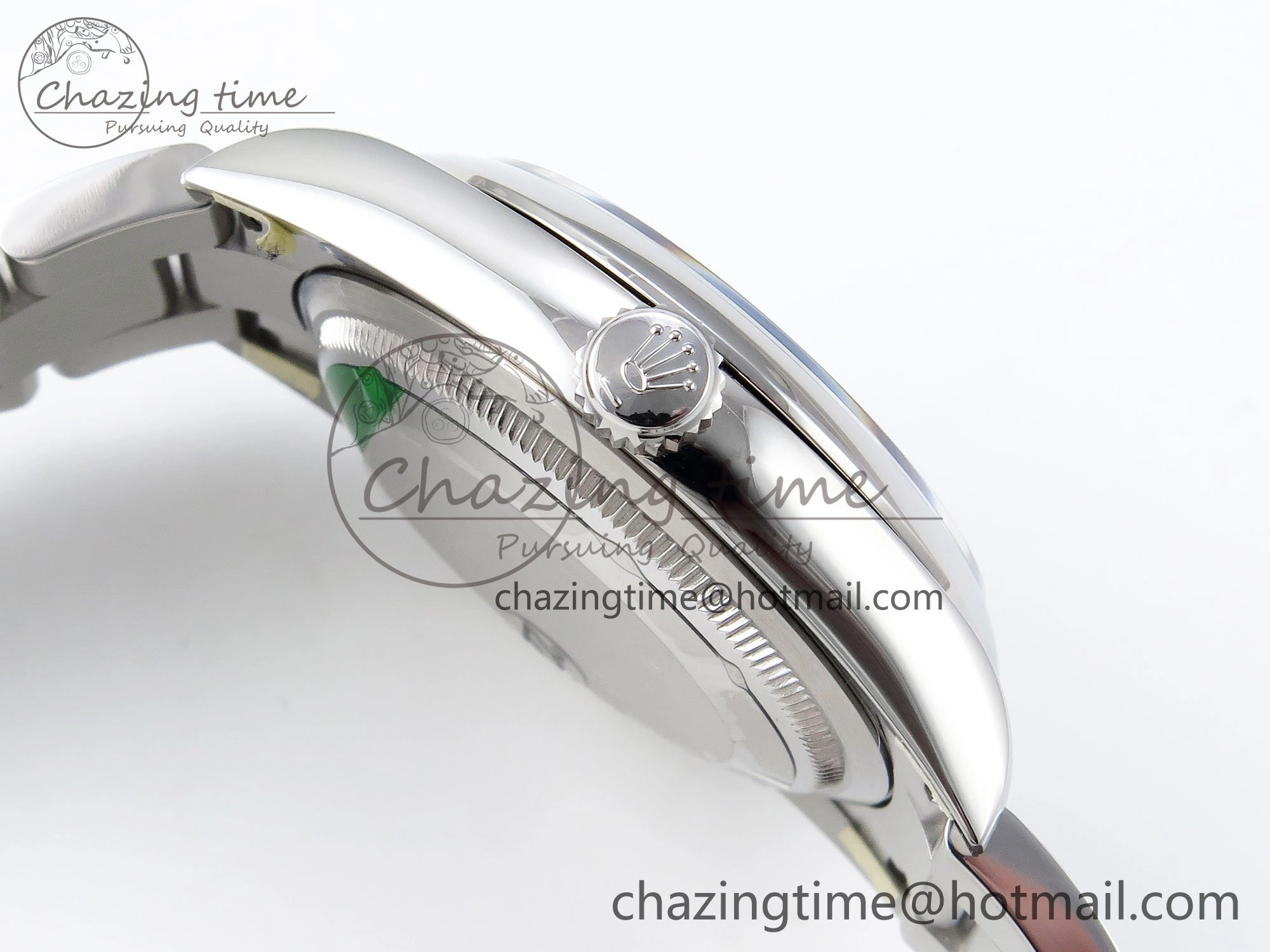 Upgraded DateJust 36 SS 126200 VSF 1:1 Best Edition 904L Steel Gray Dial Green Roman on Oyster Bracelet VS 1677