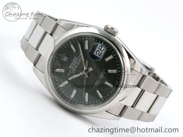 Comfortable DateJust 36 SS 126200 VSF 1:1 Best Edition 904L Steel Green Dial on Oyster Bracelet VS 1569