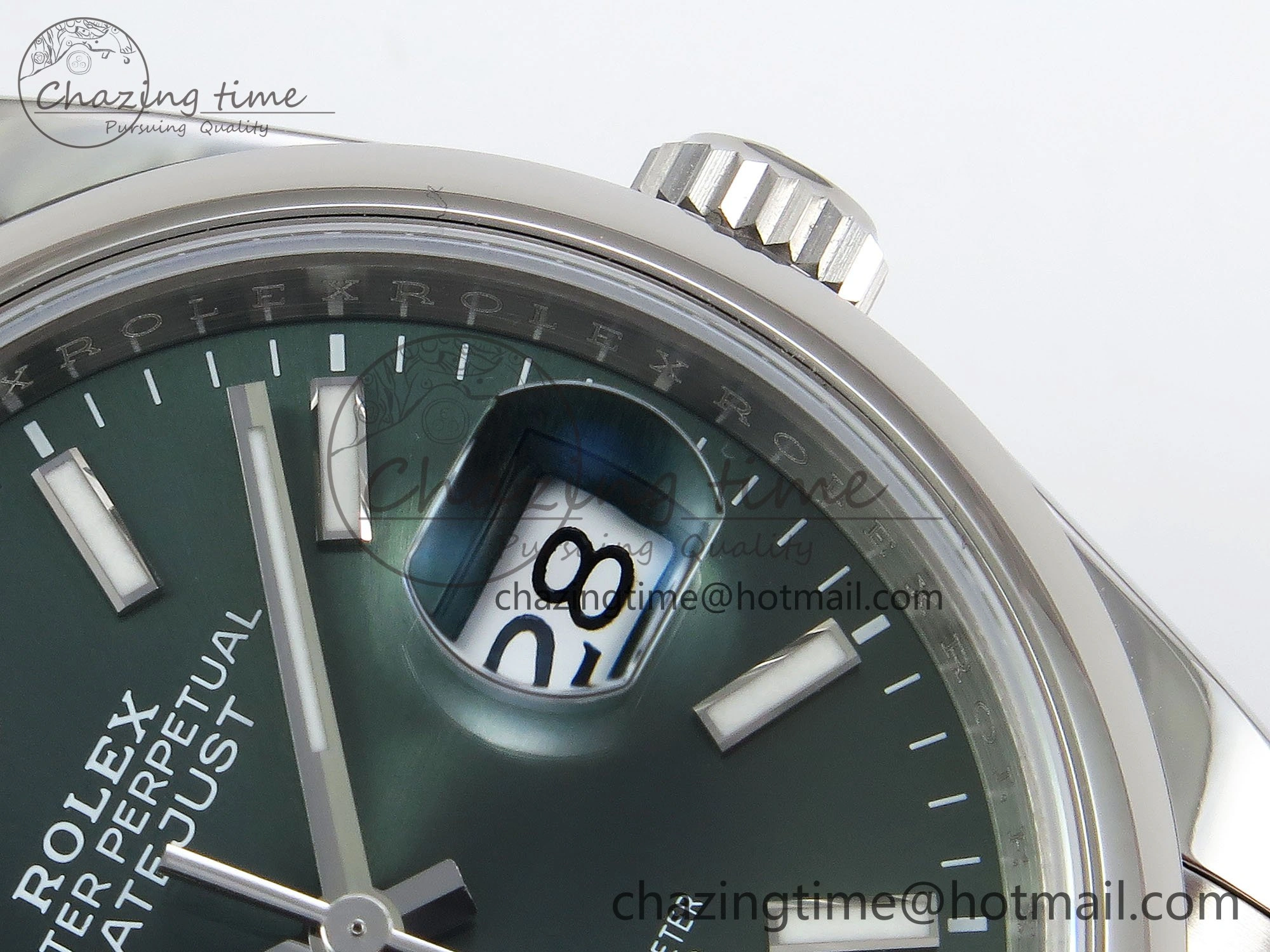 Comfortable DateJust 36 SS 126200 VSF 1:1 Best Edition 904L Steel Green Dial on Oyster Bracelet VS 1569