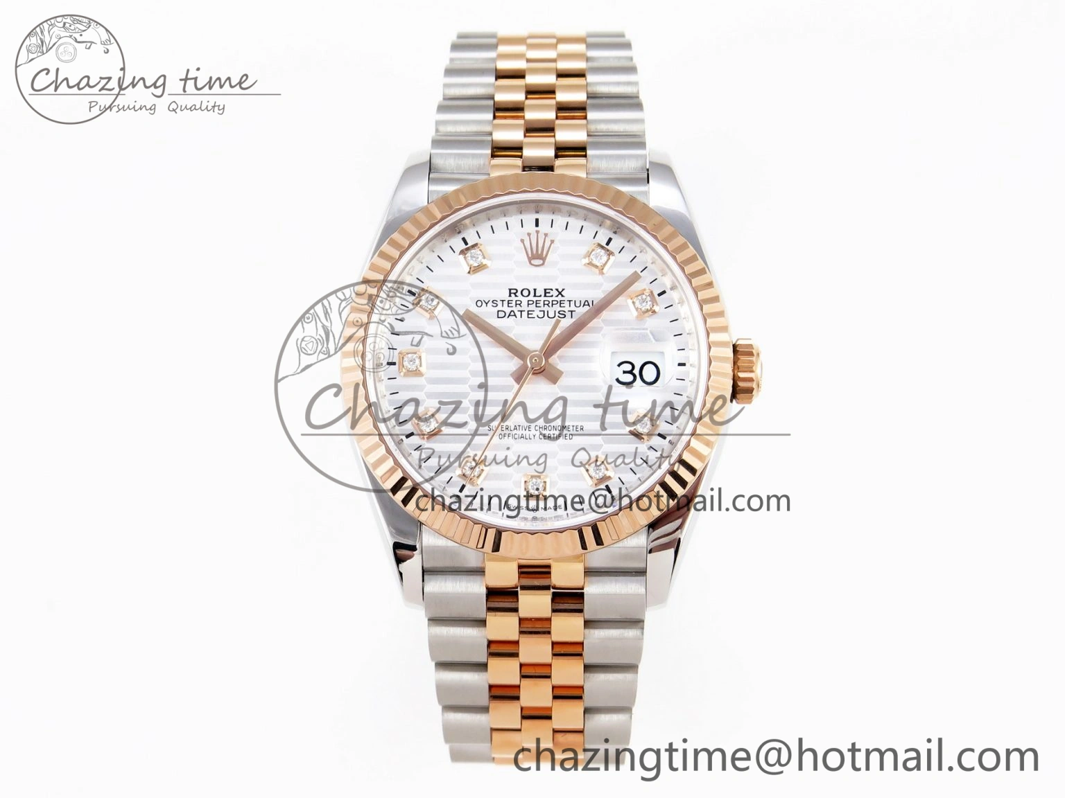 SmartChoice DateJust 36 SS 126231 VSF 1:1 Best Edition 904L Steel Silver Textured Diamonds Dial on Jubilee Bracelet VS 10133
