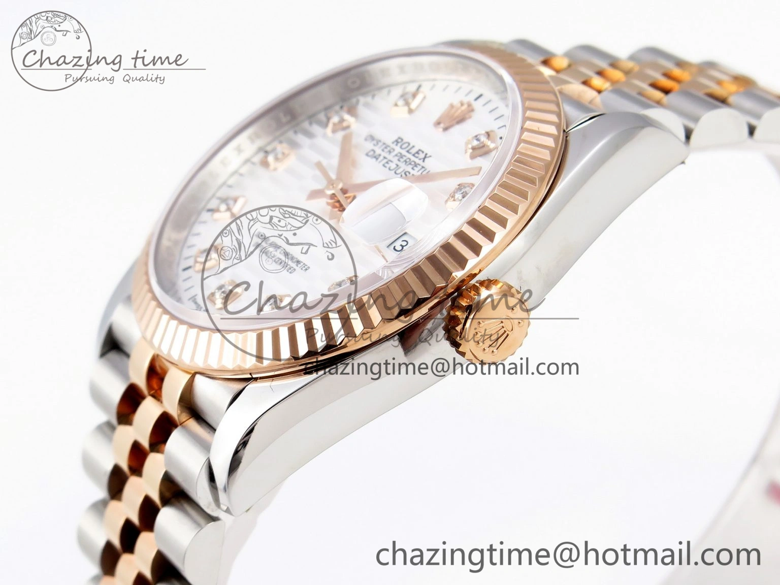 SmartChoice DateJust 36 SS 126231 VSF 1:1 Best Edition 904L Steel Silver Textured Diamonds Dial on Jubilee Bracelet VS 10133
