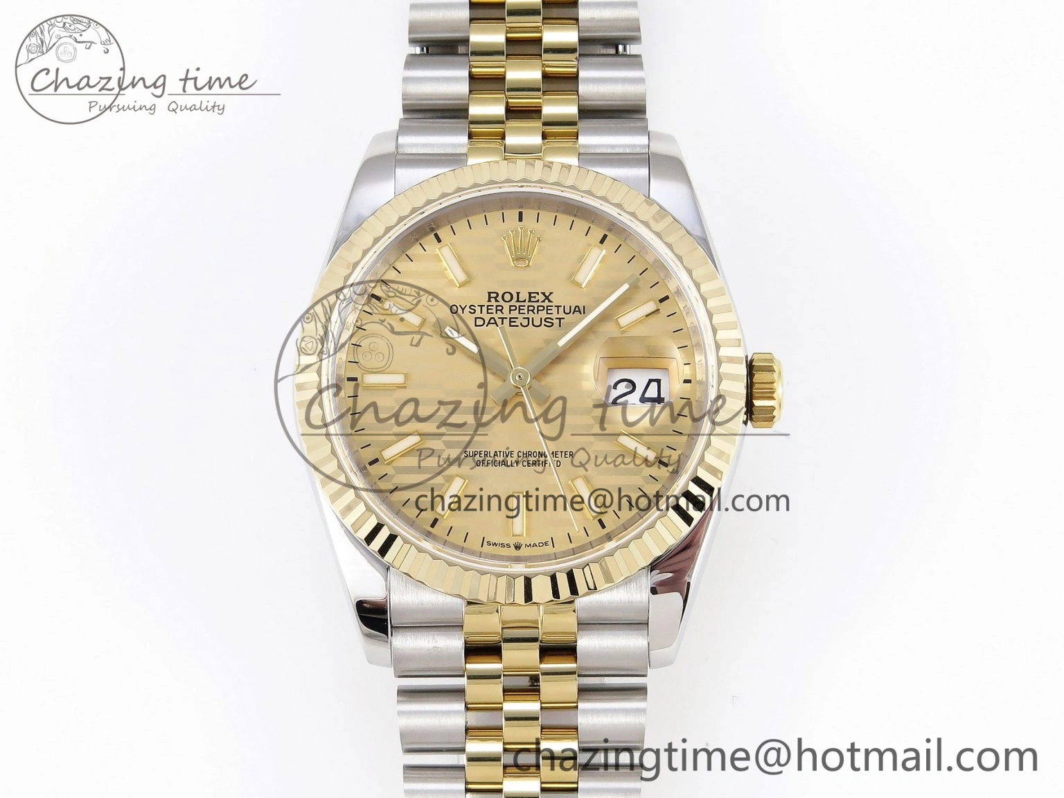 DateJust 36 SS 126233 BP Maker 1:1 Best Edition YG Textured Dial on SS YG Jubilee Bracelet A BestValue 1878