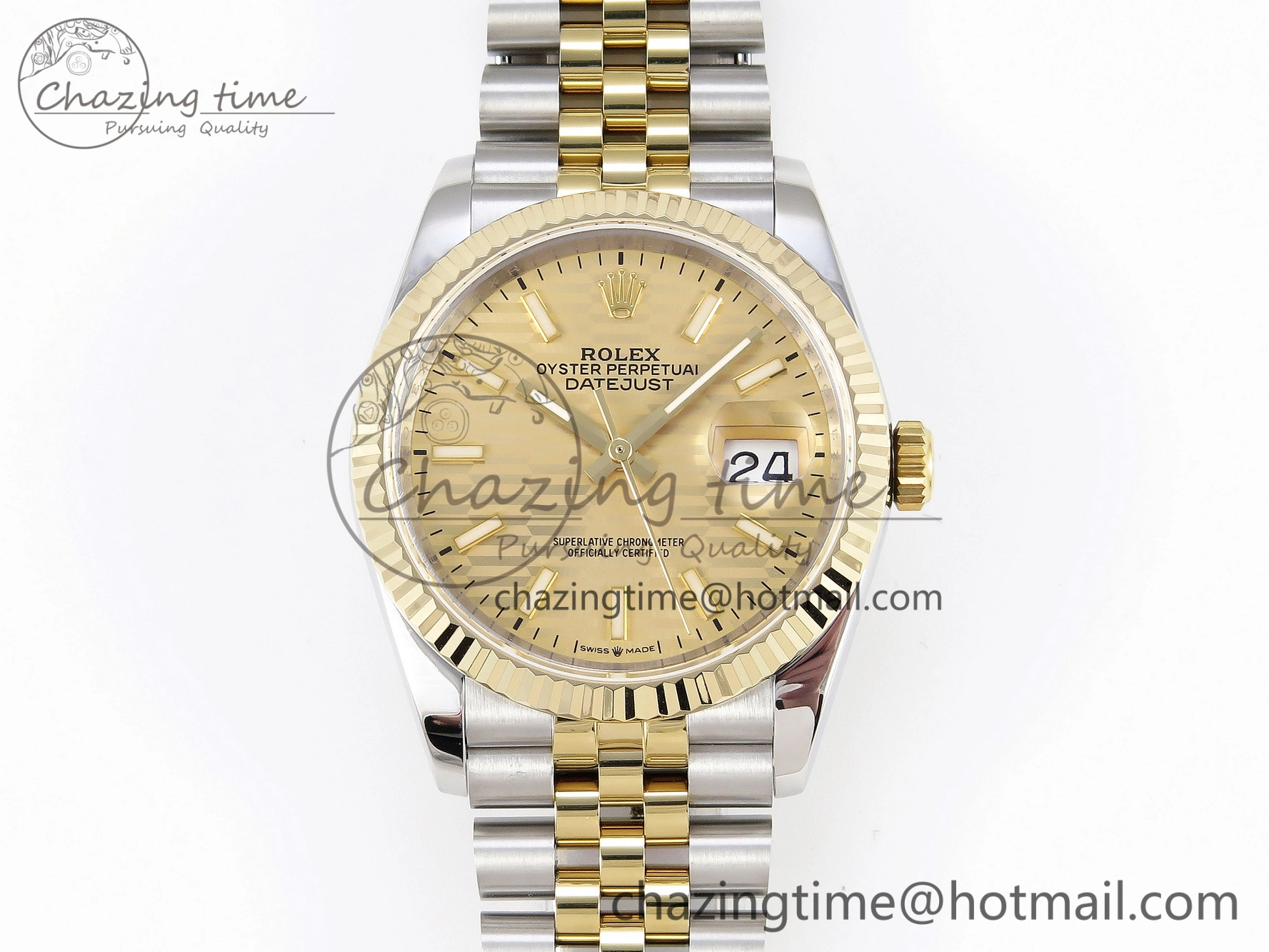 DateJust 36 SS 126233 BP Maker 1:1 Best Edition YG Textured Dial on SS YG Jubilee Bracelet A BestValue 1878