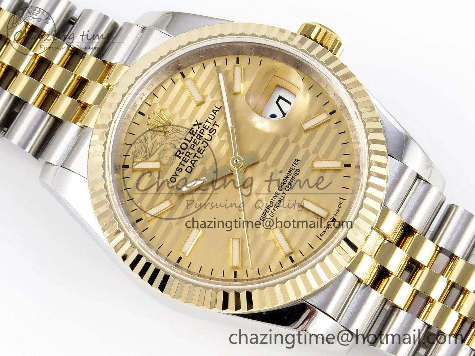 DateJust 36 SS 126233 BP Maker 1:1 Best Edition YG Textured Dial on SS YG Jubilee Bracelet A BestValue 1878
