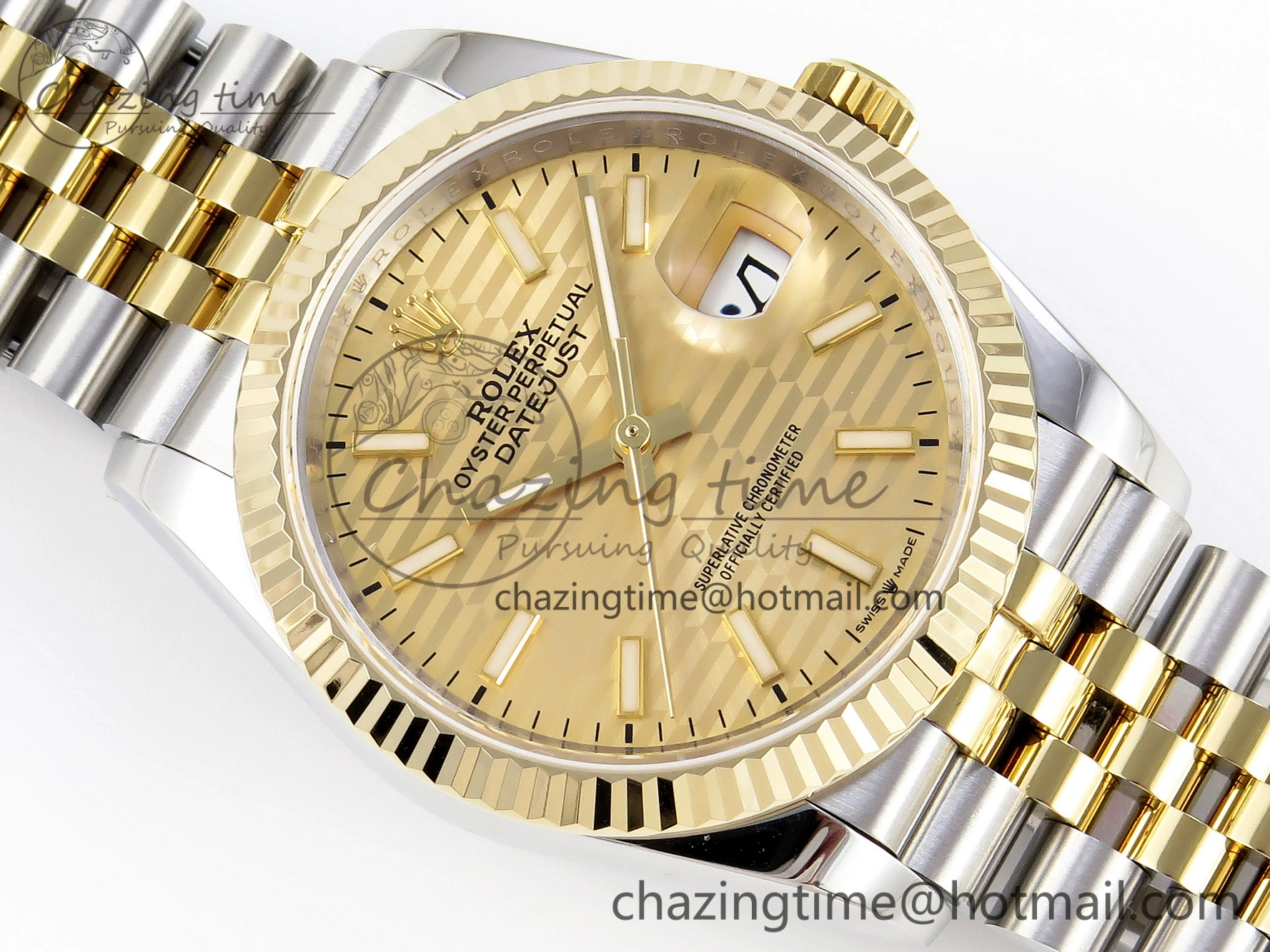 DateJust 36 SS 126233 BP Maker 1:1 Best Edition YG Textured Dial on SS YG Jubilee Bracelet A BestValue 1878