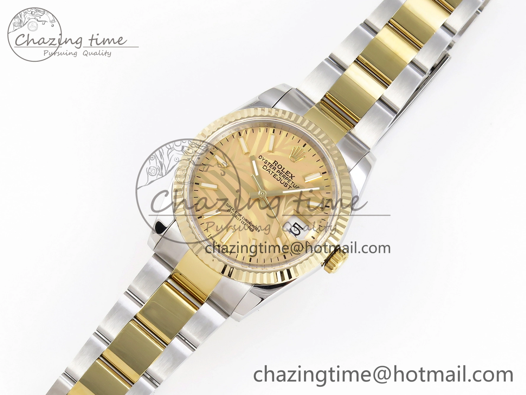 DateJust 36 SS 126233 BP Maker 1:1 Best Edition YG Textured Dial on SS YG Oyster Bracelet A SunProtective 10113