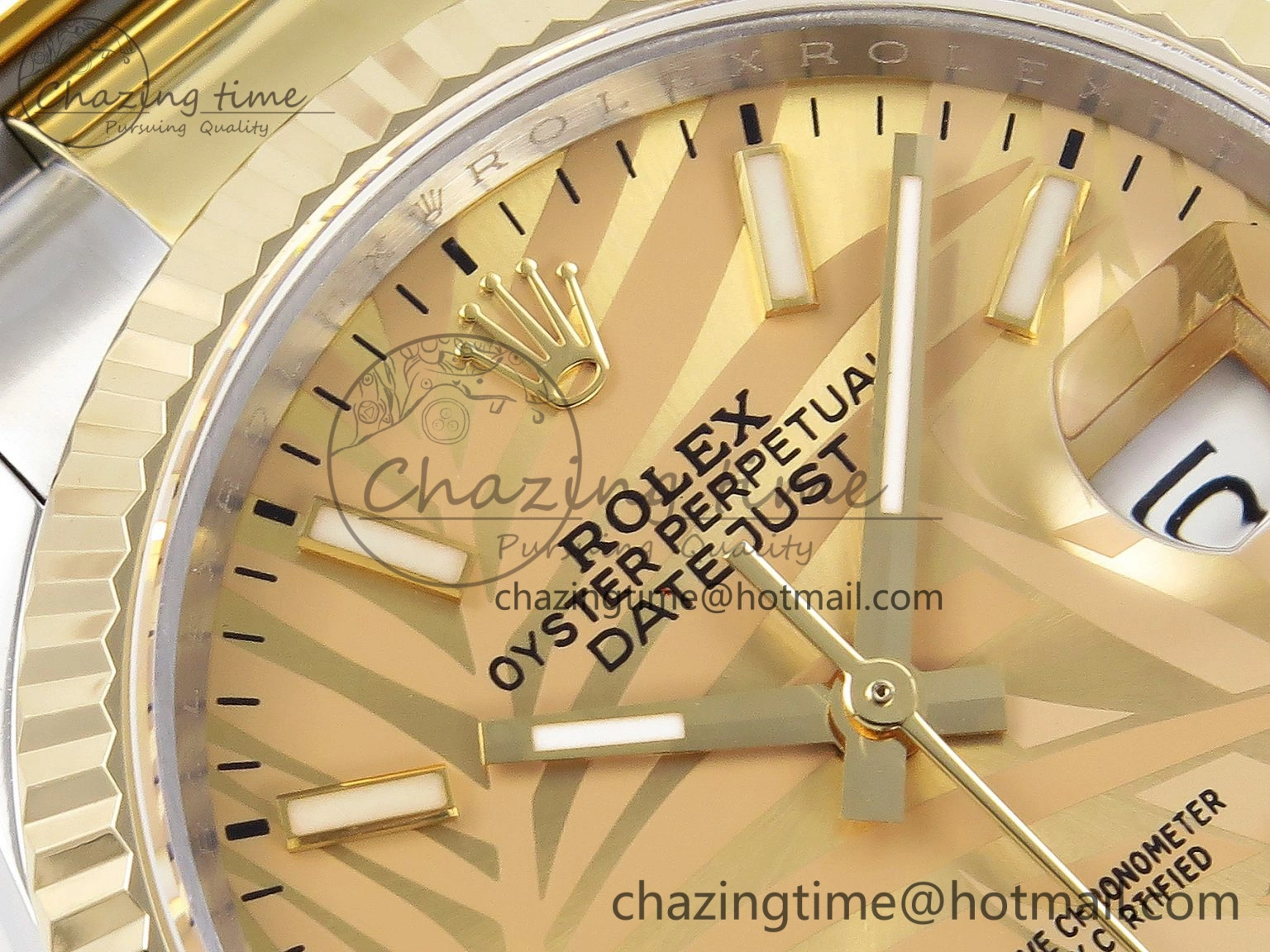 DateJust 36 SS 126233 BP Maker 1:1 Best Edition YG Textured Dial on SS YG Oyster Bracelet A SunProtective 10113