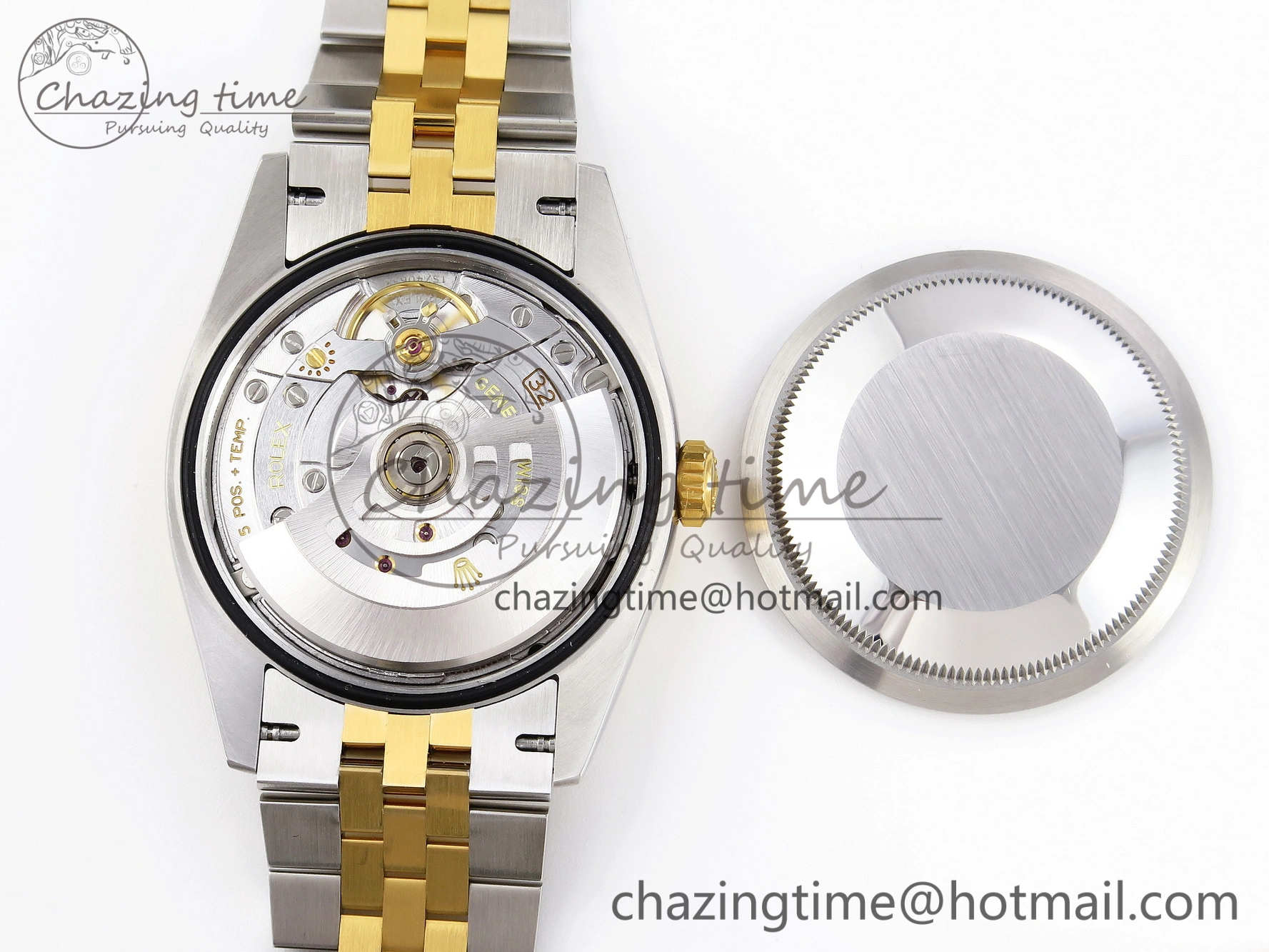 Snug DateJust 36 SS 126233 VSF 1:1 Best Edition 904L Steel YG Textured Diamonds Dial on Jubilee Bracelet VS 1897