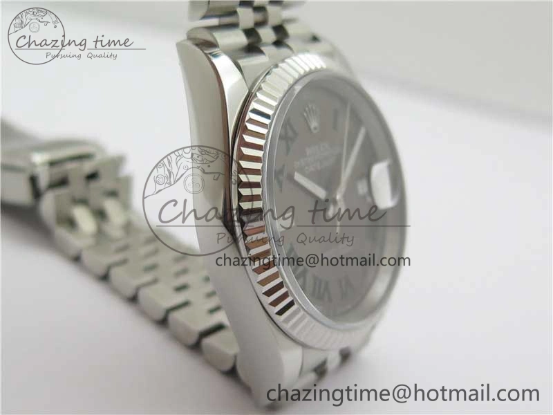 DateJust 36 SS 126234 BP Maker 1:1 Best Edition Fluted Bezel Gray Roman Dial on Jubilee Bracelet Lightweight 2527