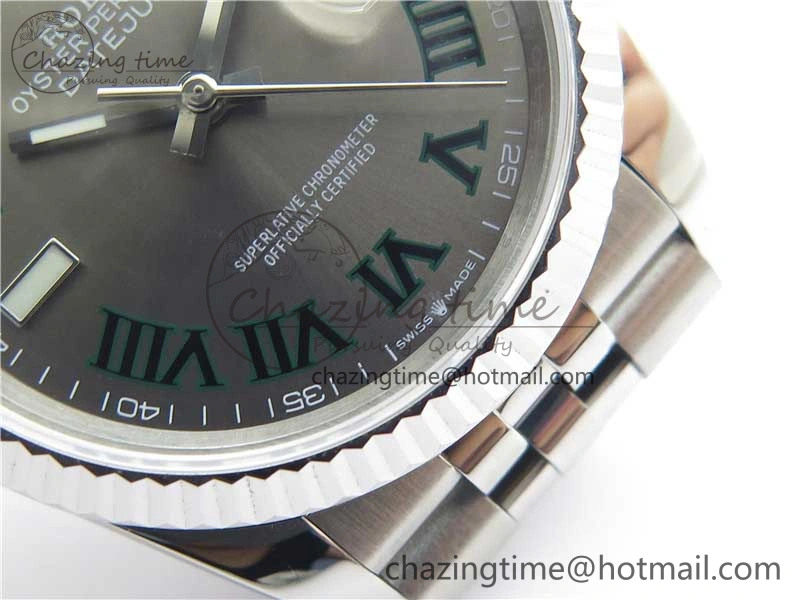 DateJust 36 SS 126234 BP Maker 1:1 Best Edition Fluted Bezel Gray Roman Dial on Jubilee Bracelet Lightweight 2527