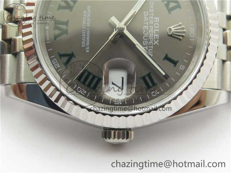 DateJust 36 SS 126234 BP Maker 1:1 Best Edition Fluted Bezel Gray Roman Dial on Jubilee Bracelet Lightweight 2527
