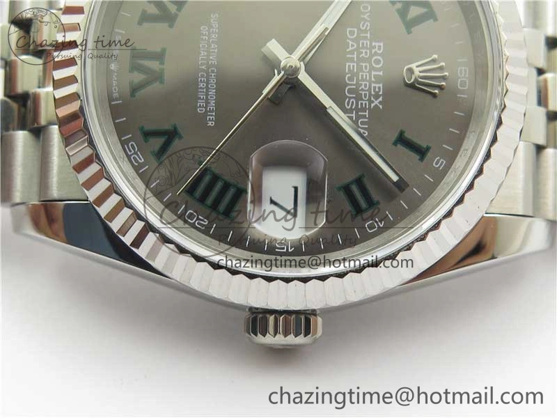 DateJust 36 SS 126234 BP Maker 1:1 Best Edition Fluted Bezel Gray Roman Dial on Jubilee Bracelet Lightweight 2527