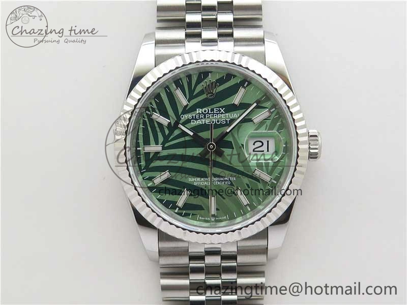 DateJust 36 SS 126234 BP Maker 1:1 Best Edition Fluted Bezel New Green Dial on Jubilee Bracelet Elegant 2524