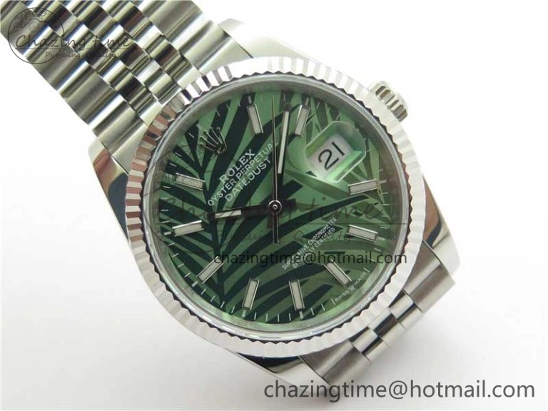 DateJust 36 SS 126234 BP Maker 1:1 Best Edition Fluted Bezel New Green Dial on Jubilee Bracelet Elegant 2524