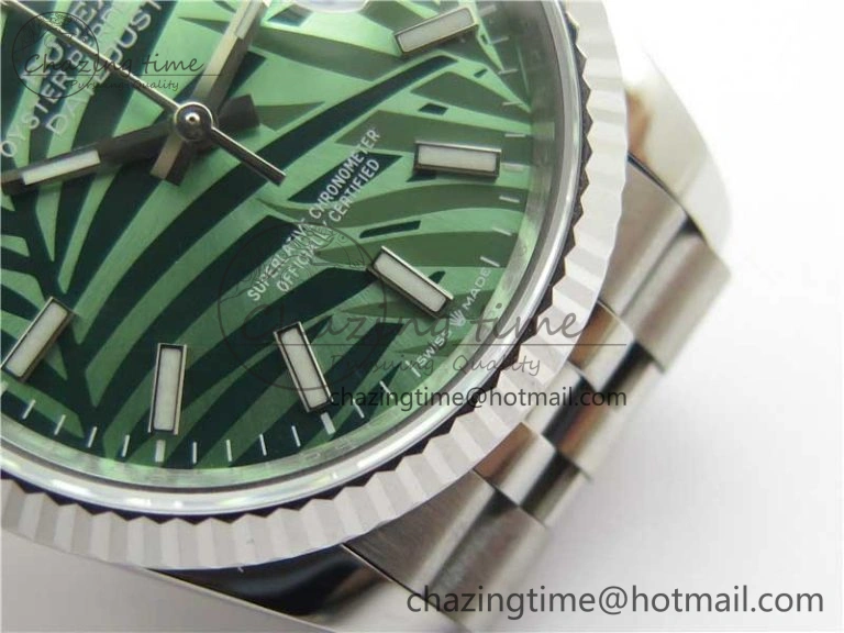 DateJust 36 SS 126234 BP Maker 1:1 Best Edition Fluted Bezel New Green Dial on Jubilee Bracelet Elegant 2524