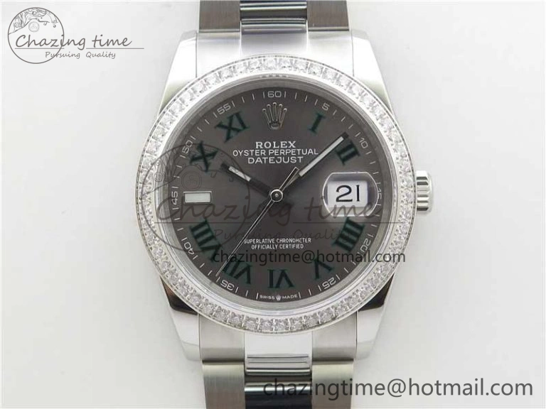 Classic DateJust 36 SS 126234 BP Maker 1:1 Best Edition Gray Roman Dial on Oyster Bracelet 10293