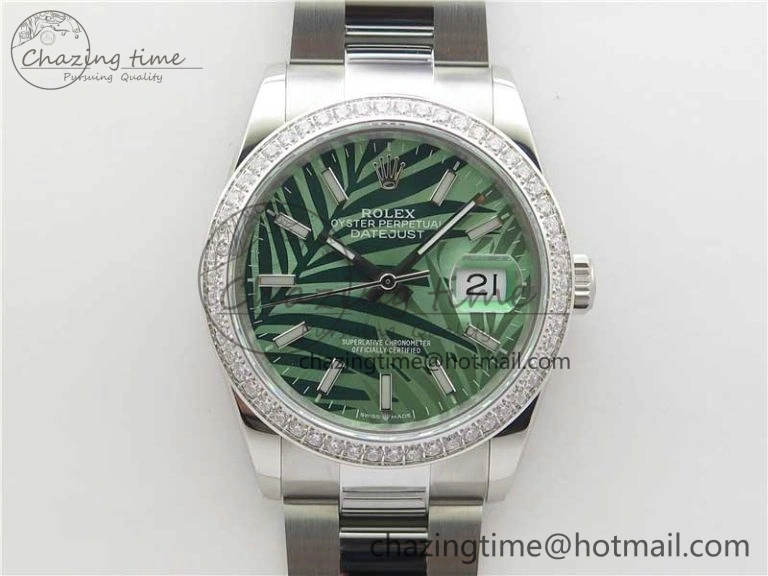 Sporty DateJust 36 SS 126234 BP Maker 1:1 Best Edition New Green Dial on Oyster Bracelet 2532